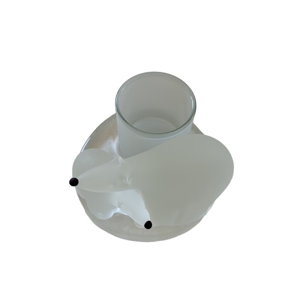 Partylite Votive Holder Polar Bear & Cub Frosted Glass Tea Light Holder - Picture 4 of 10